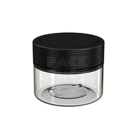 7.5oz 220cc spiral cr xl container clear natural black cap 100 count
