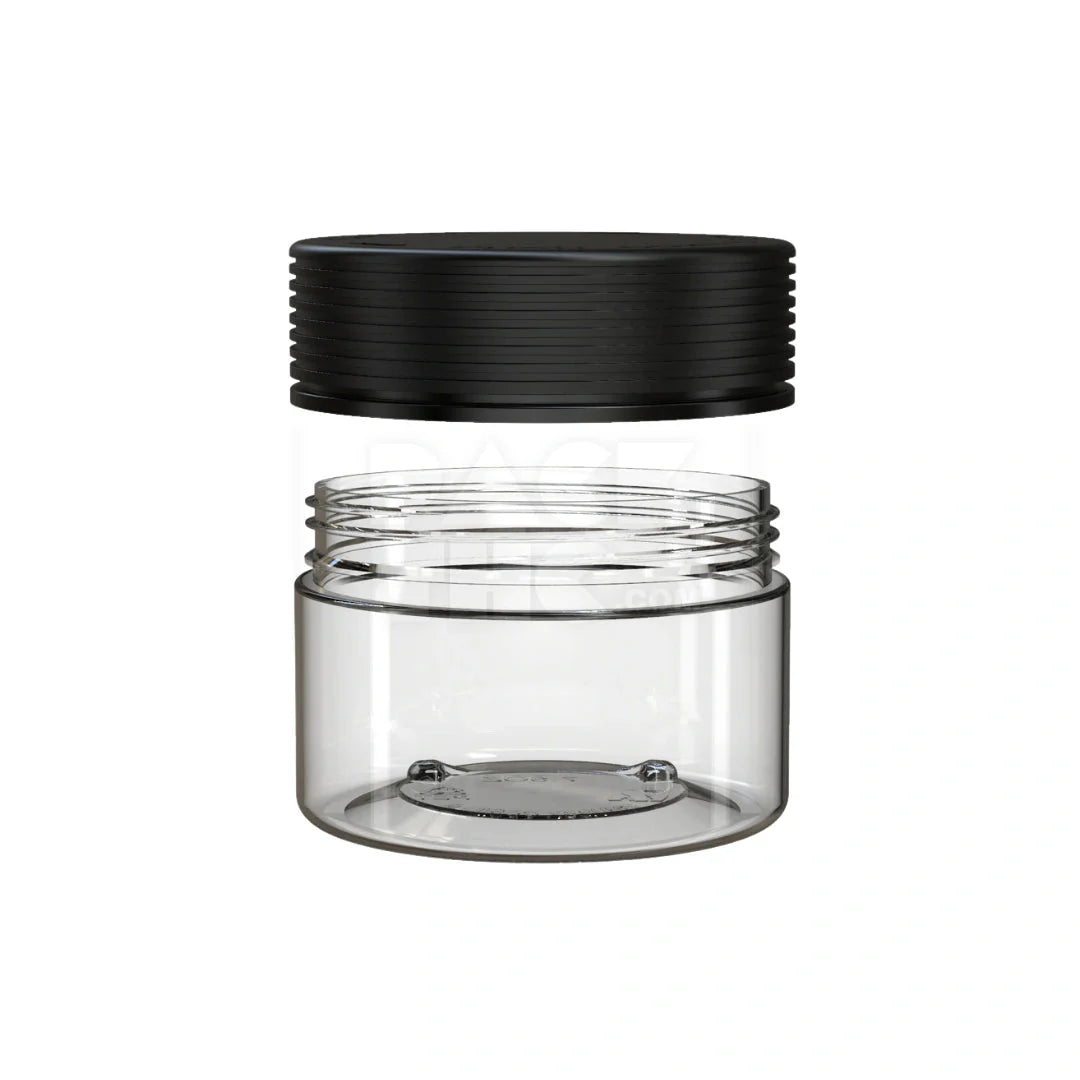 7.5oz 220cc spiral cr xl container clear natural black cap 100 count