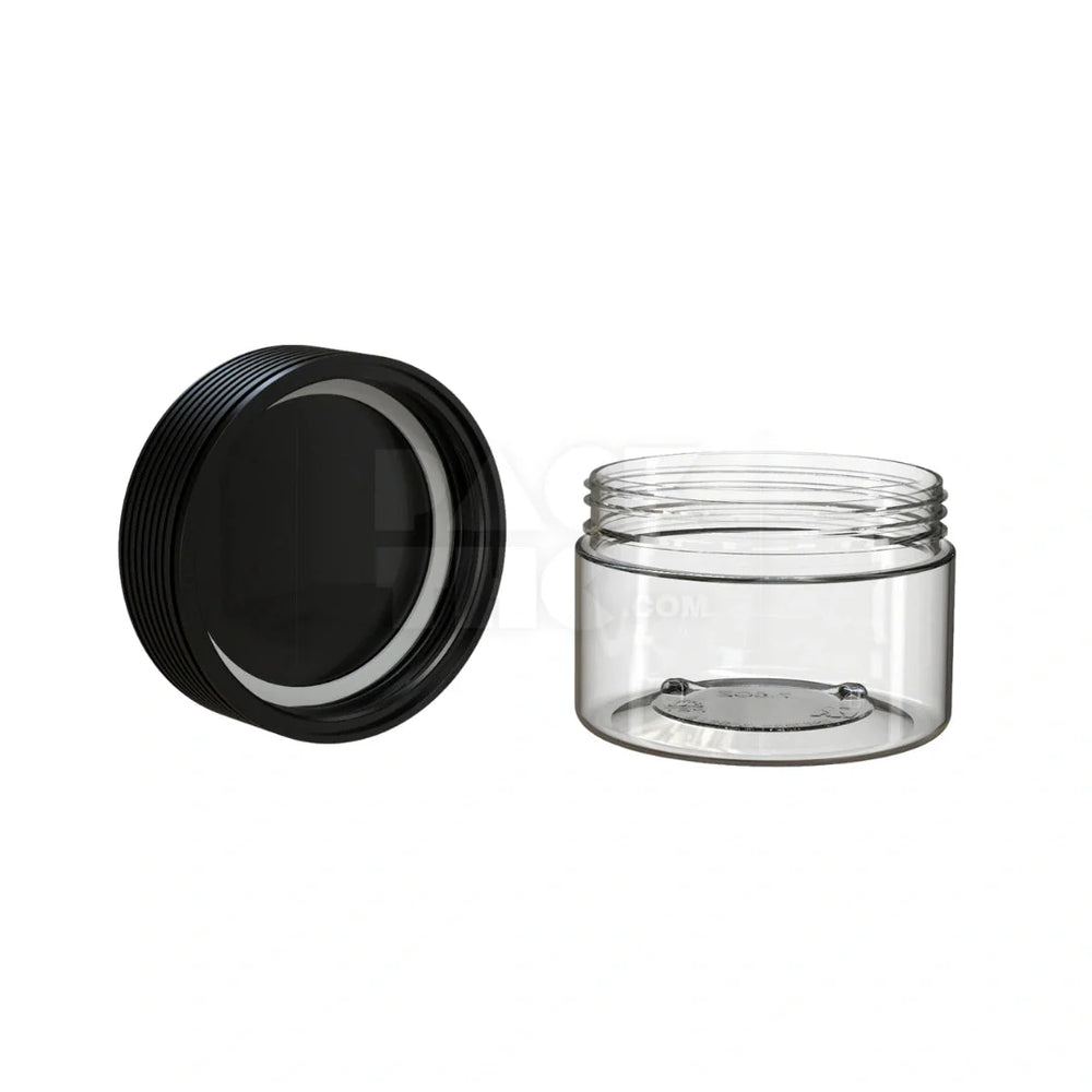 7.5oz 220cc spiral cr xl container clear natural black cap 100 count