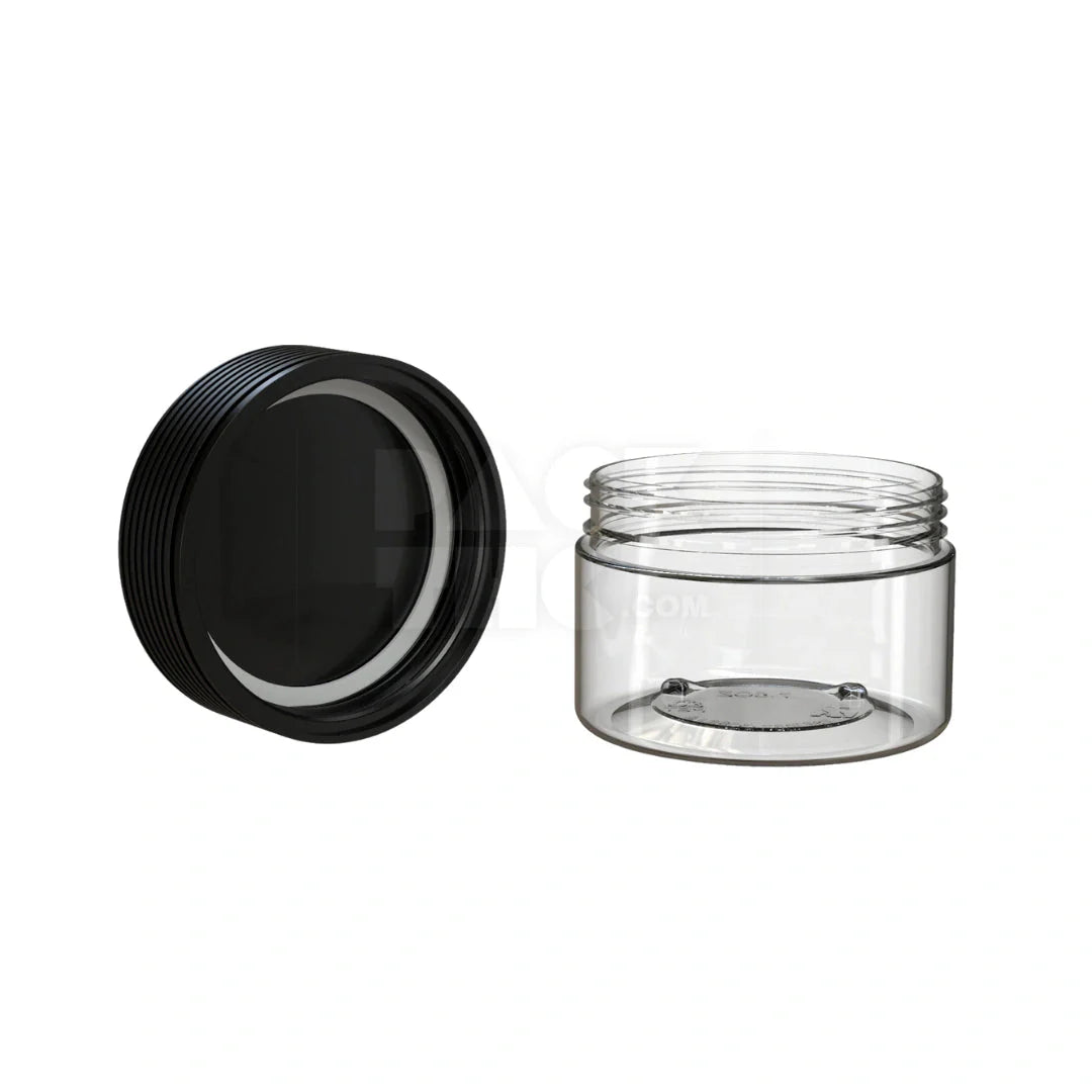 7.5oz 220cc spiral cr xl container clear natural black cap 100 count