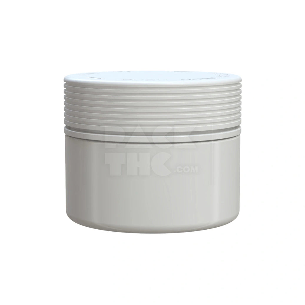 7.5OZ (220CC) SPIRAL CR XL CONTAINER WITH INTEGRATED LINER & TAMPER EVIDENT BREAK-OFF BAND (OPAQUE WHITE CONTAINER WITH OPAQUE WHITE CLOSURE) - (100 count) Pack THC
