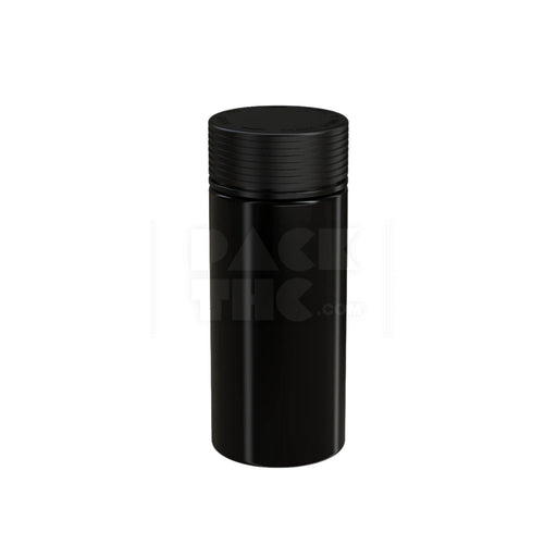 8OZ (240CC) SPIRAL CR CONTAINER WITH INTEGRATED LINER & TAMPER EVIDENT BREAK-OFF BAND (OPAQUE BLACK CONTAINER WITH OPAQUE BLACK CLOSURE) - (200 count) Pack THC