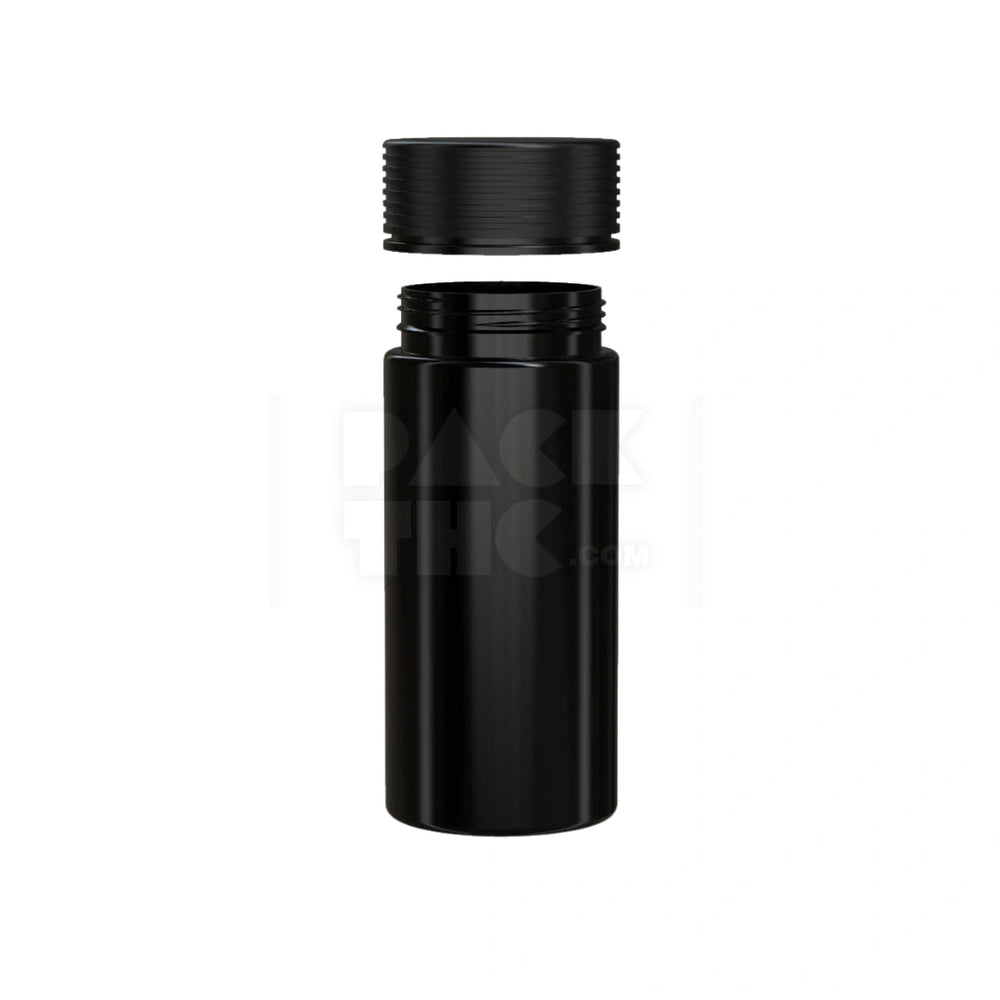 8OZ (240CC) SPIRAL CR CONTAINER WITH INTEGRATED LINER & TAMPER EVIDENT BREAK-OFF BAND (OPAQUE BLACK CONTAINER WITH OPAQUE BLACK CLOSURE) - (200 count) Pack THC