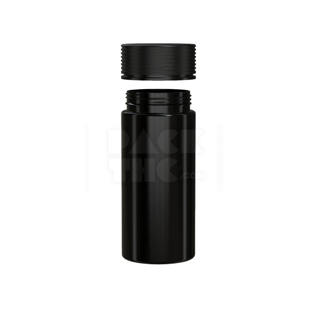 image 8OZ (240CC) SPIRAL CR CONTAINER WITH INTEGRATED LINER & TAMPER EVIDENT BREAK-OFF BAND (OPAQUE BLACK CONTAINER WITH OPAQUE BLACK CLOSURE) - (200 count) Pack THC