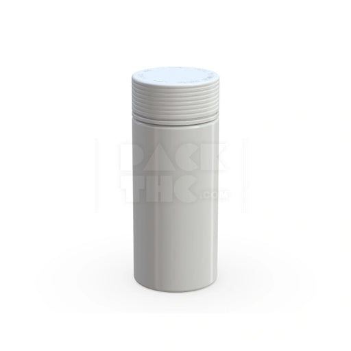 8OZ (240CC) SPIRAL CR CONTAINER WITH INTEGRATED LINER & TAMPER EVIDENT BREAK-OFF BAND (OPAQUE WHITE CONTAINER WITH OPAQUE WHITE CLOSURE) - (200 count) Pack THC