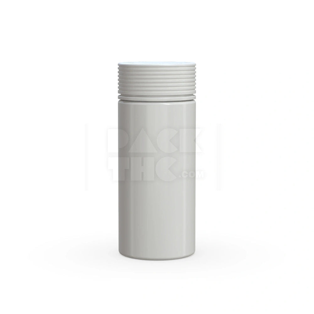 8OZ (240CC) SPIRAL CR CONTAINER WITH INTEGRATED LINER & TAMPER EVIDENT BREAK-OFF BAND (OPAQUE WHITE CONTAINER WITH OPAQUE WHITE CLOSURE) - (200 count) Pack THC