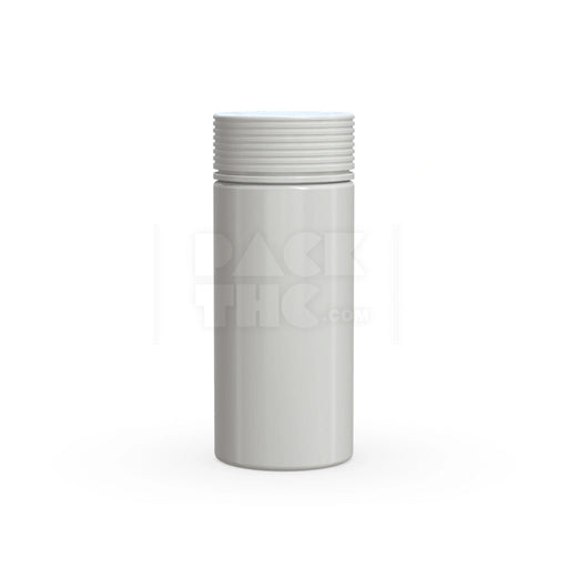 8OZ (240CC) SPIRAL CR CONTAINER WITH INTEGRATED LINER & TAMPER EVIDENT BREAK-OFF BAND (OPAQUE WHITE CONTAINER WITH OPAQUE WHITE CLOSURE) - (200 count) Pack THC