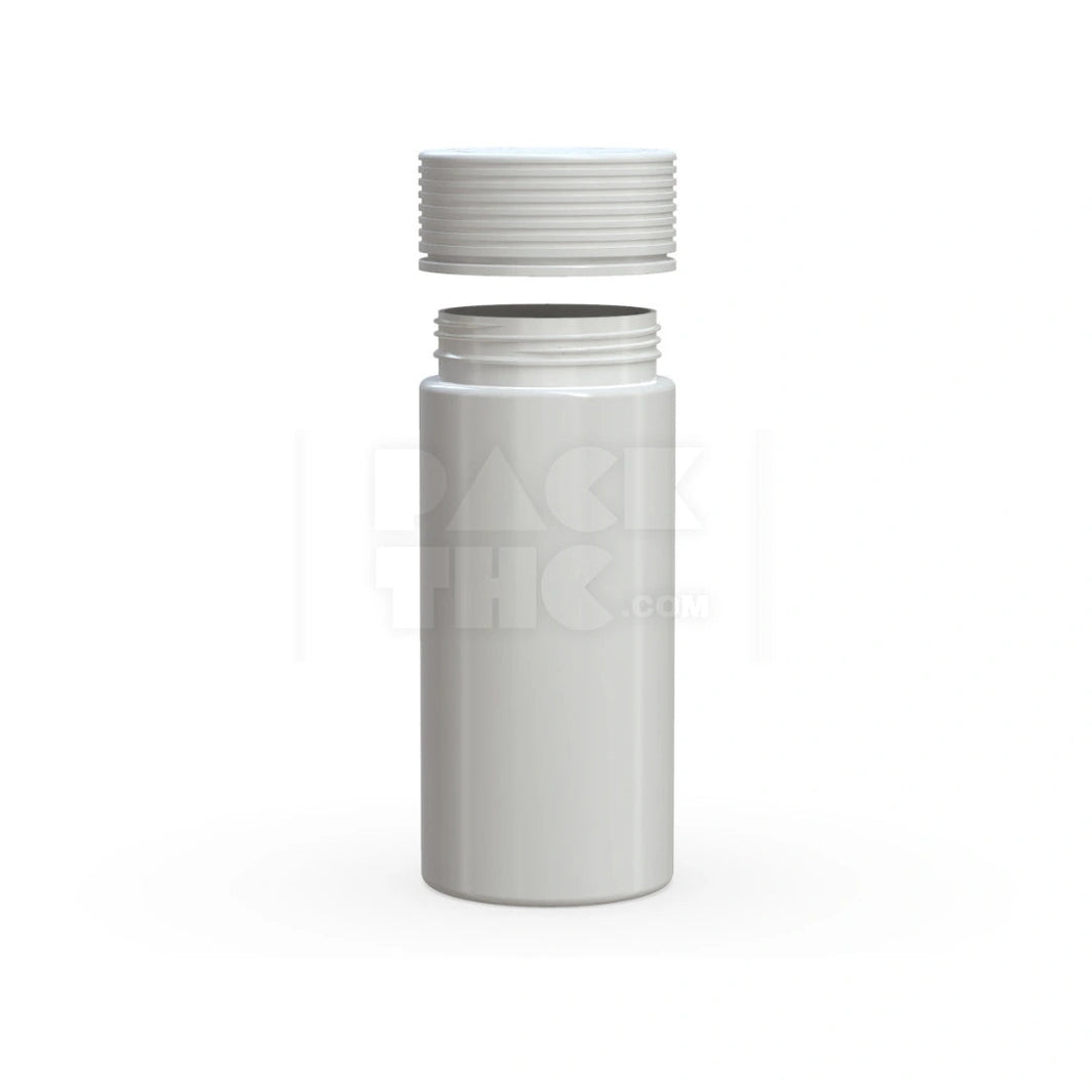 image 8OZ (240CC) SPIRAL CR CONTAINER WITH INTEGRATED LINER & TAMPER EVIDENT BREAK-OFF BAND (OPAQUE WHITE CONTAINER WITH OPAQUE WHITE CLOSURE) - (200 count) Pack THC
