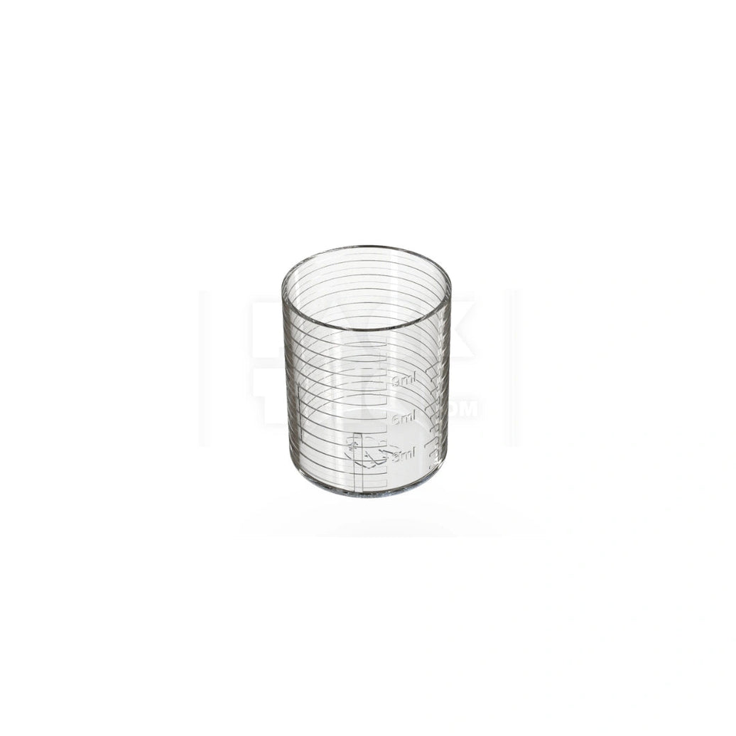 9ML SPIRAL DOSING CUP WITH GRADUATED LINES (CLEAR NATURAL) - (2000 count) Pack THC