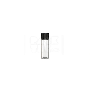 65MM SPIRAL CR TUBE WITH INTEGRATED LINER & TAMPER EVIDENT BREAK-OFF BAND (CLEAR NATURAL TUBE WITH OPAQUE BLACK CLOSURE) - (400 count)