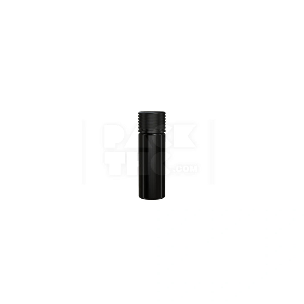 65MM SPIRAL CR TUBE WITH INTEGRATED LINER & TAMPER EVIDENT BREAK-OFF BAND (OPAQUE BLACK TUBE WITH OPAQUE BLACK CLOSURE) - (400 count) Pack THC
