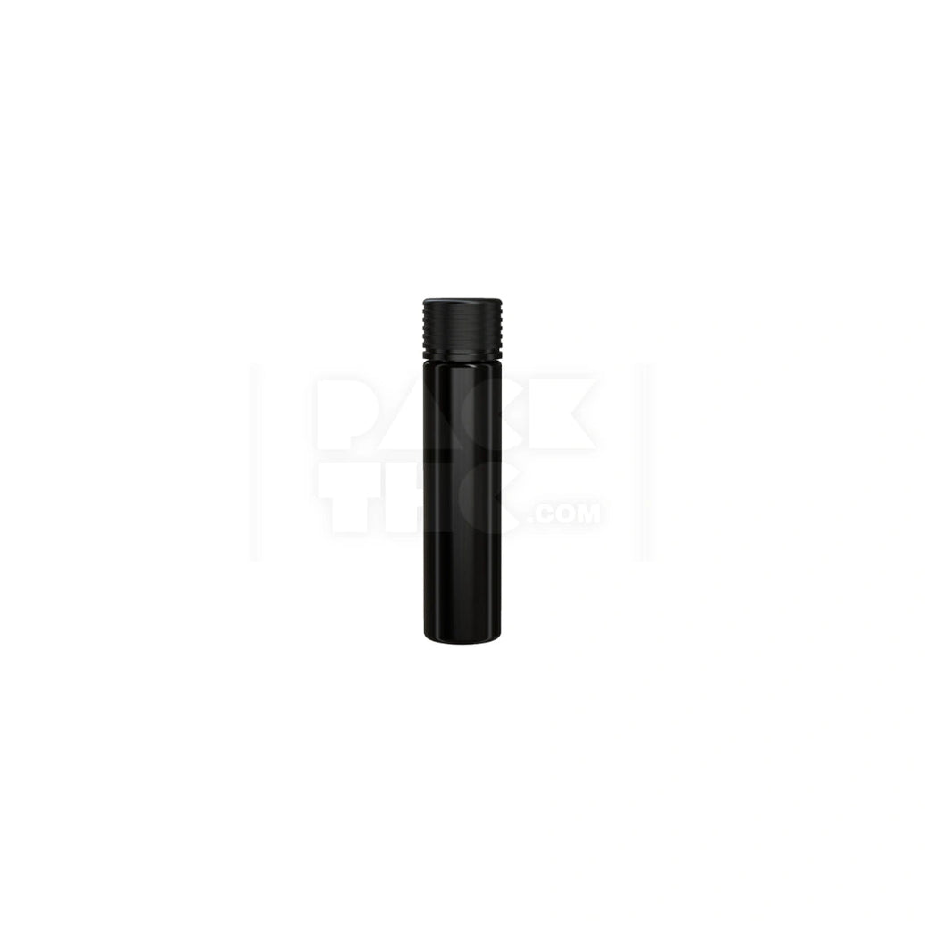 95MM SPIRAL CR TUBE WITH INTEGRATED LINER & TAMPER EVIDENT BREAK-OFF BAND (OPAQUE BLACK TUBE WITH OPAQUE BLACK CLOSURE) - (300 count) Pack THC