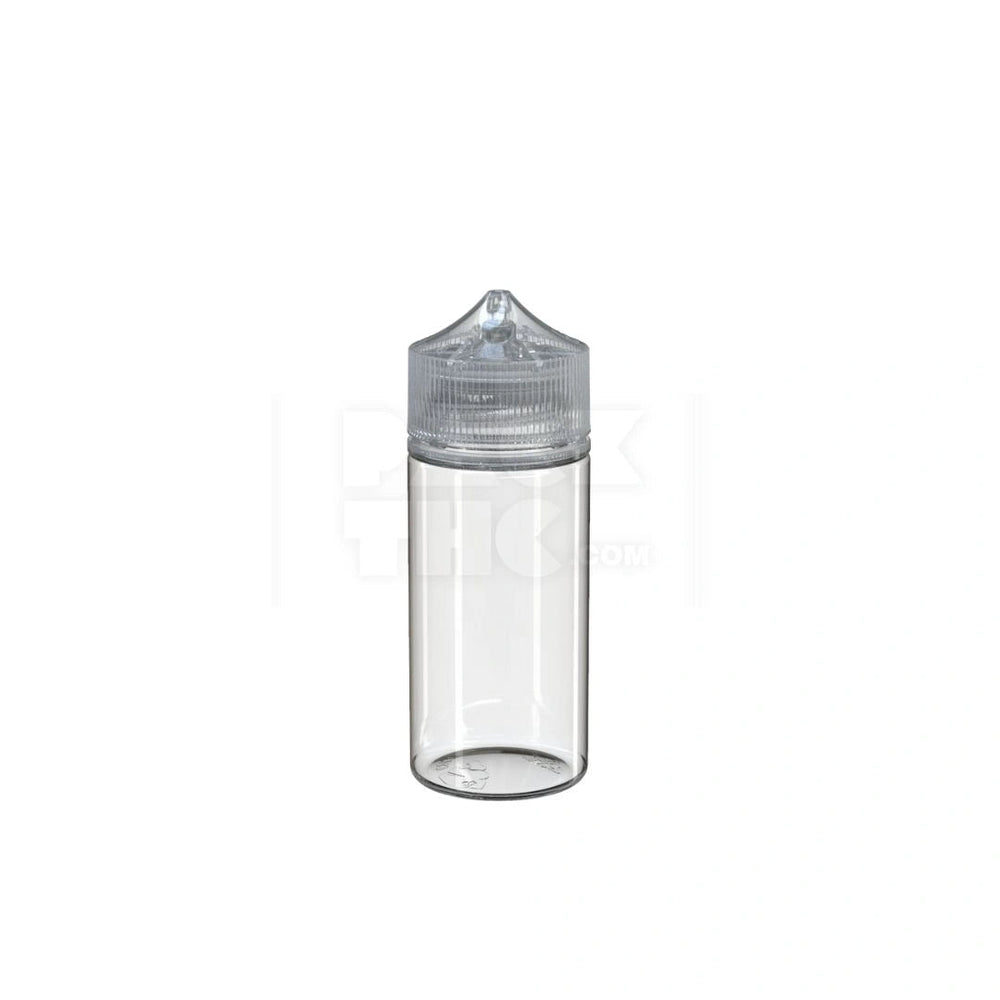 100ML PET REDUCER UNICORN BOTTLE WITH TAMPER EVIDENT BREAK-OFF BAND (CLEAR NATURAL BOTTLE WITH CLEAR NATURAL CLOSURE) - (400 count) Pack THC