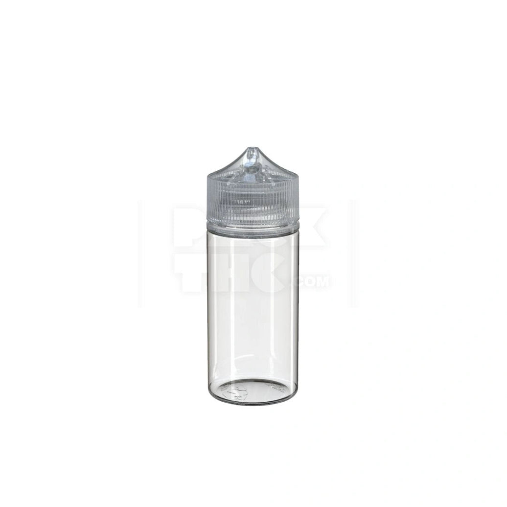 100ML PET REDUCER UNICORN BOTTLE WITH TAMPER EVIDENT BREAK-OFF BAND (CLEAR NATURAL BOTTLE WITH CLEAR NATURAL CLOSURE) - (400 count) Pack THC