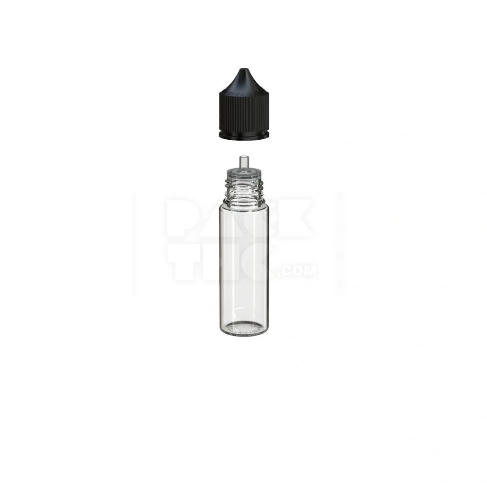 50ml pet reducer unicorn bottle clear natural black cap 500 count