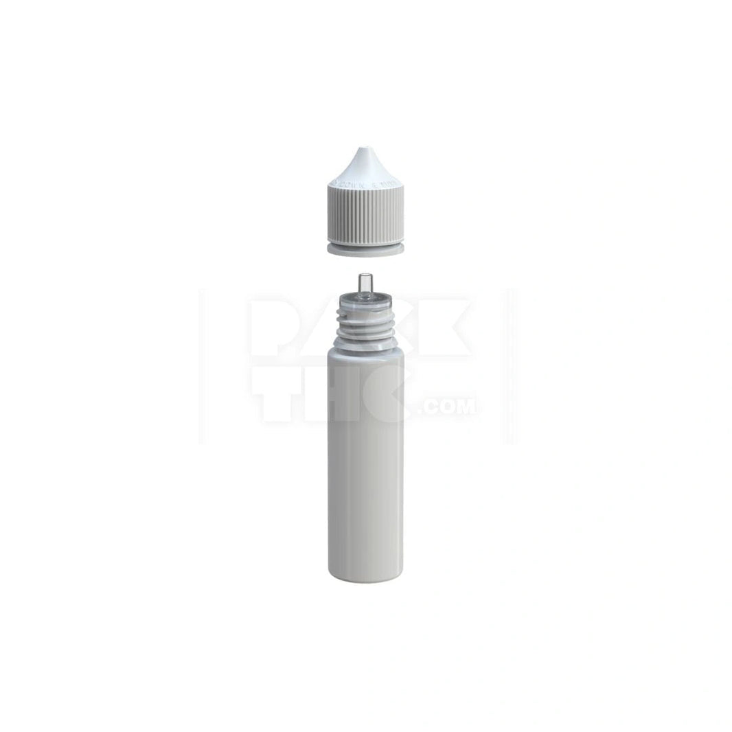 image 60ML PET REDUCER UNICORN BOTTLE WITH TAMPER EVIDENT BREAK-OFF BAND (OPAQUE WHITE BOTTLE WITH OPAQUE WHITE CLOSURE) - (500 count) Pack THC