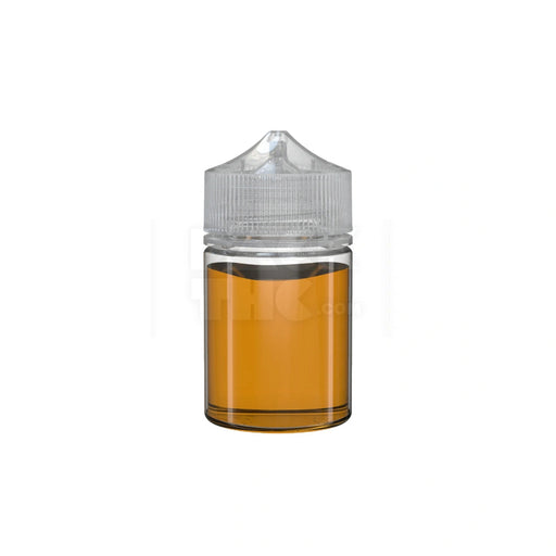 60ML STUBBY PET UNICORN BOTTLE WITH CR & TAMPER EVIDENT BREAK-OFF BAND (CLEAR NATURAL BOTTLE WITH CLEAR NATURAL CLOSURE) - (500 count) Pack THC