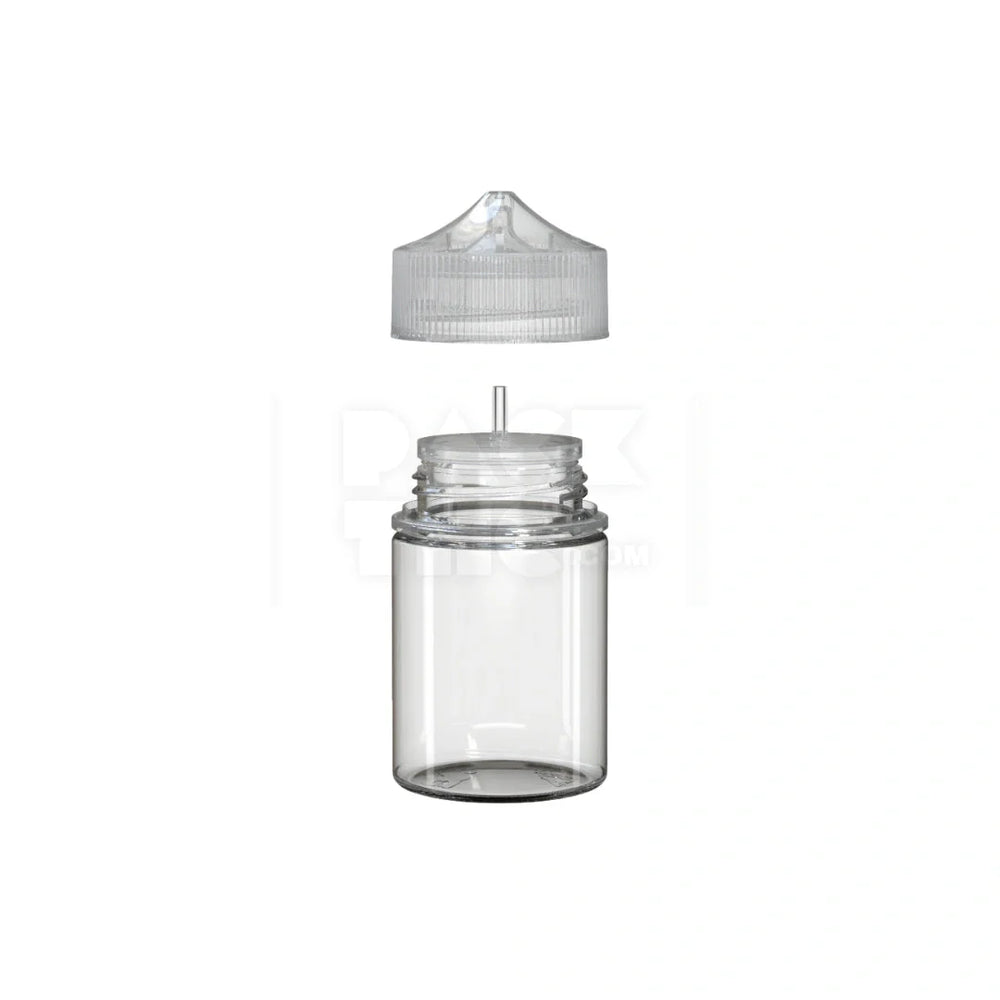 60ml stubby pet unicorn bottle cr clear natural 500 count