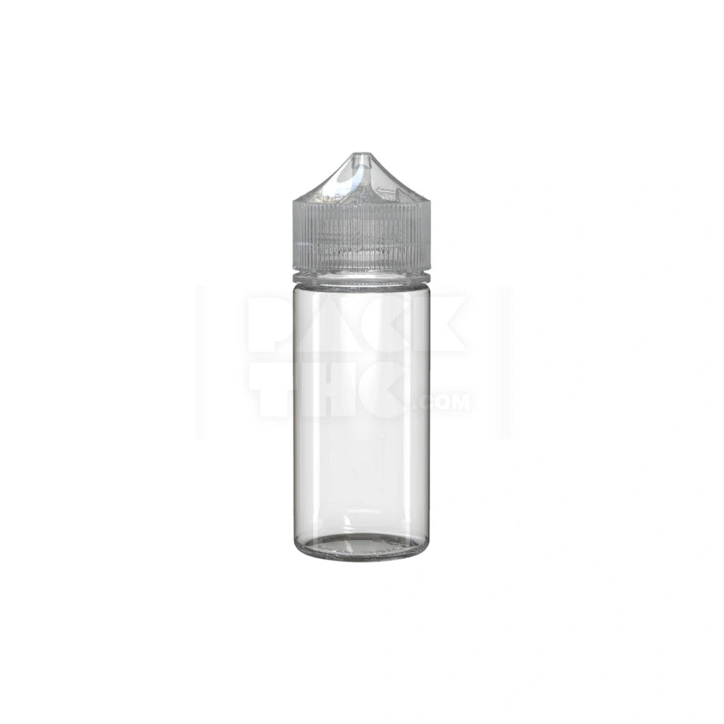 75ML MINI PET UNICORN BOTTLE WITH TAMPER EVIDENT BREAK-OFF BAND (CLEAR NATURAL BOTTLE WITH CLEAR NATURAL CLOSURE) - (400 count) Pack THC