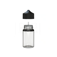 75ml stubby pet unicorn bottle cr clear natural black cap 500 count