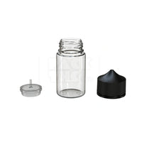 75ml stubby pet unicorn bottle cr clear natural black cap 500 count