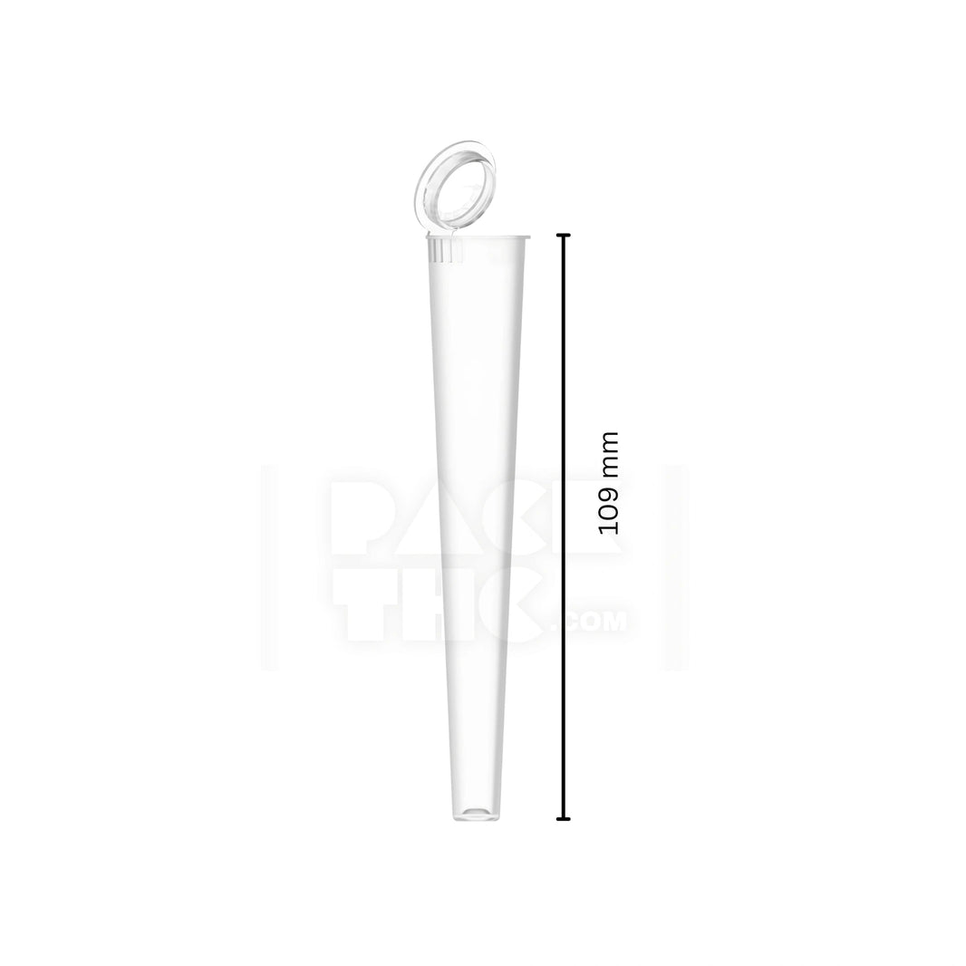 image 109MM CR CONICAL POP-TOP TUBE - CLEAR - (1000 COUNT) Pack THC