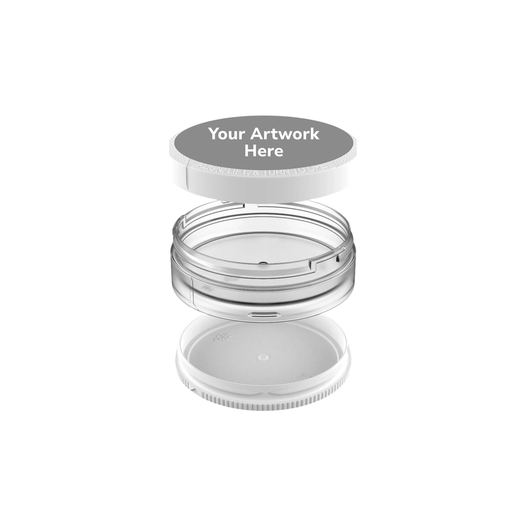 image dual compartment pouch container gloss white