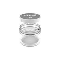 dual compartment pouch container gloss white
