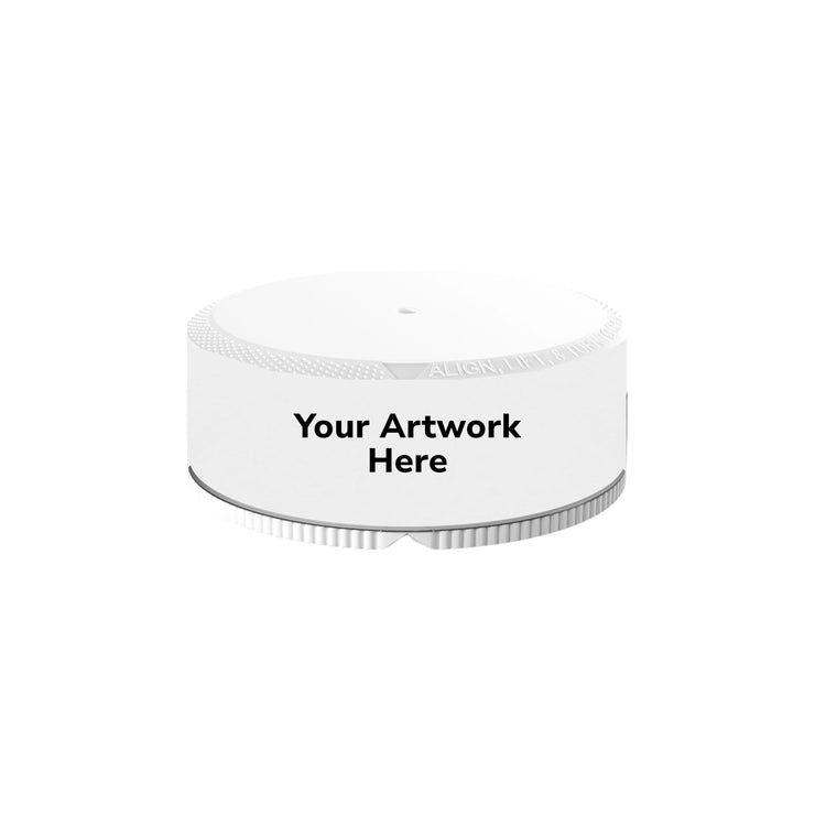dual compartment pouch container gloss white