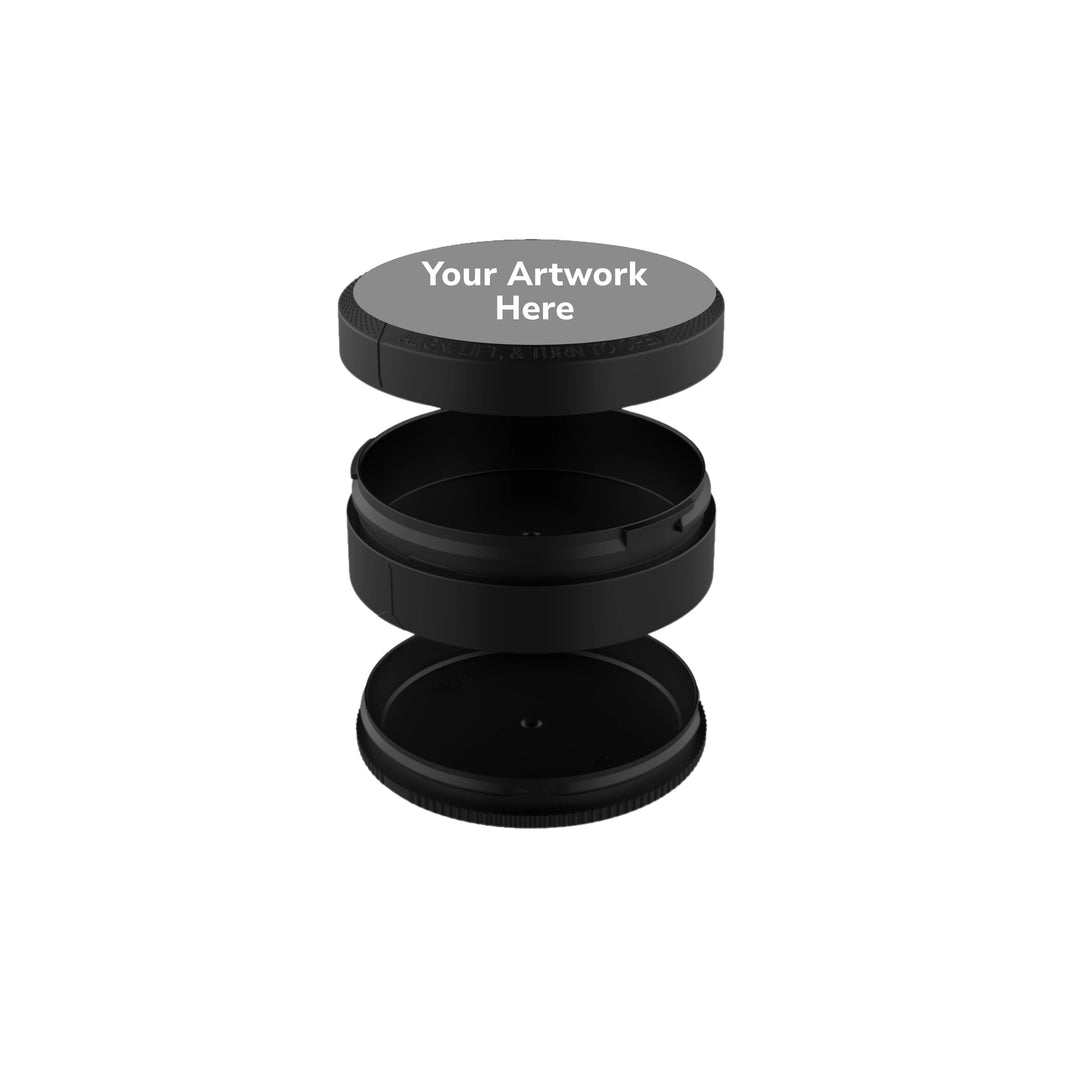 image dual compartment pouch container gloss black