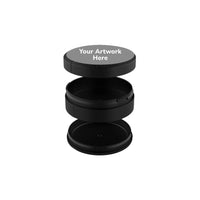 dual compartment pouch container gloss black