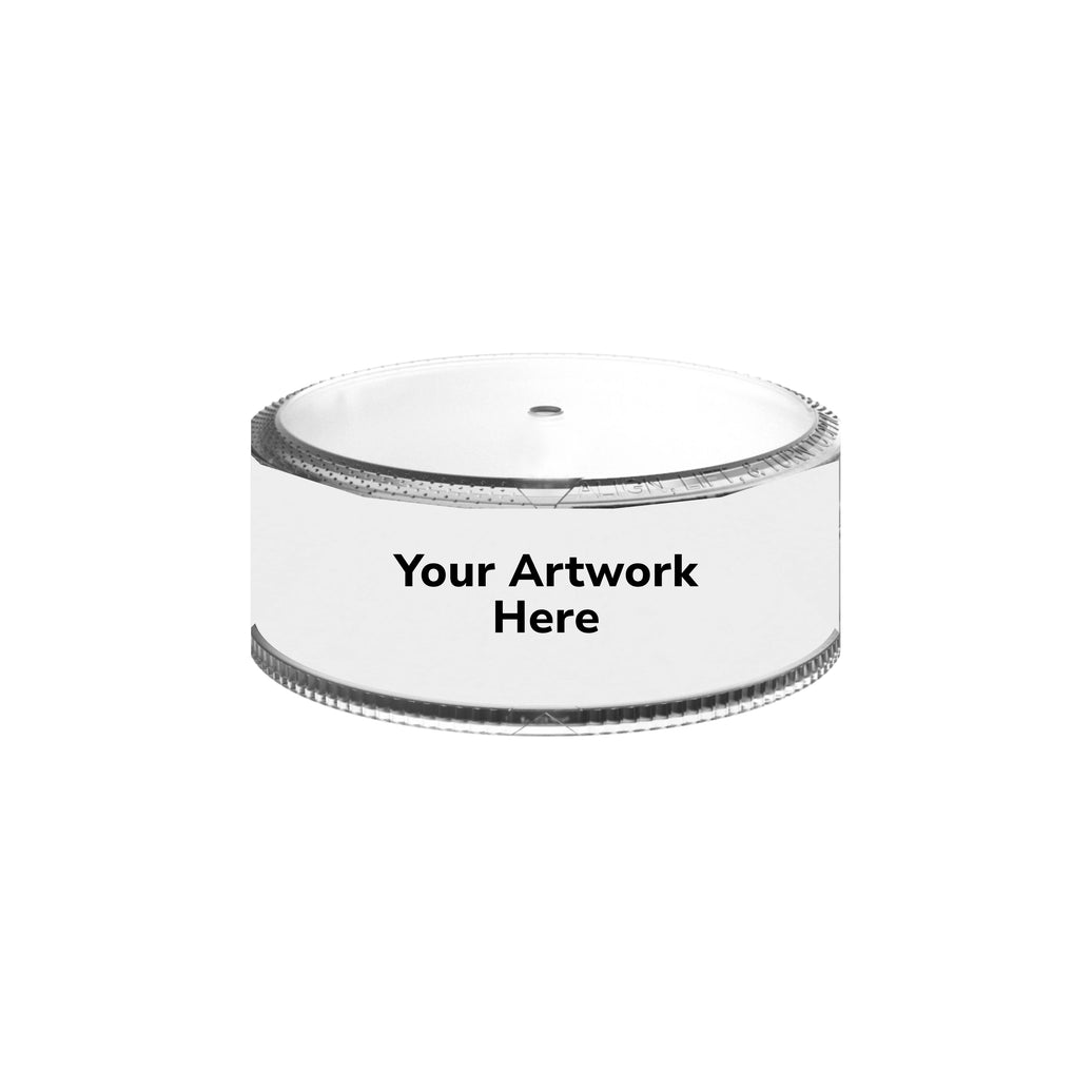 dual compartment pouch container gloss clear white lid