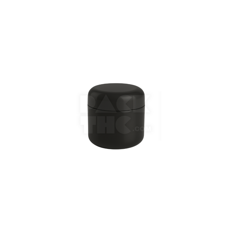2oz dome jars black with black cap