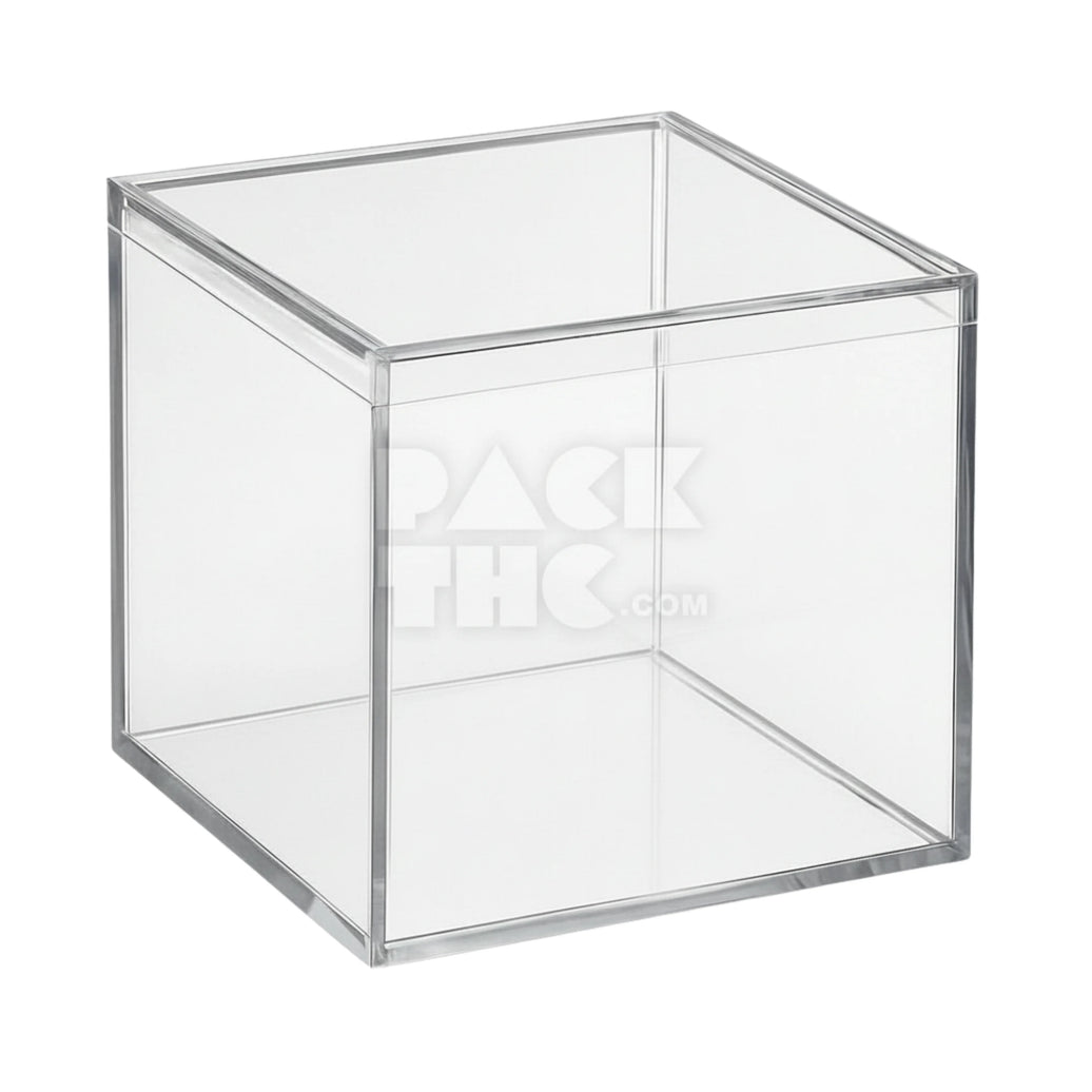 SQUARE ACRYLIC STORAGE BOX - 3 3⁄4 x 3 3⁄4 x 3 3⁄4  - (25)