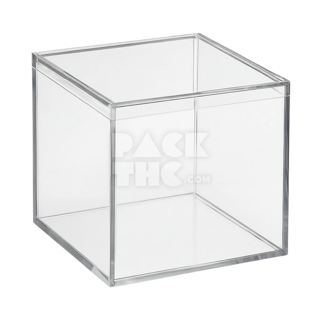 SQUARE ACRYLIC STORAGE BOX - 3 3⁄4 x 3 3⁄4 x 3 3⁄4  - (25)