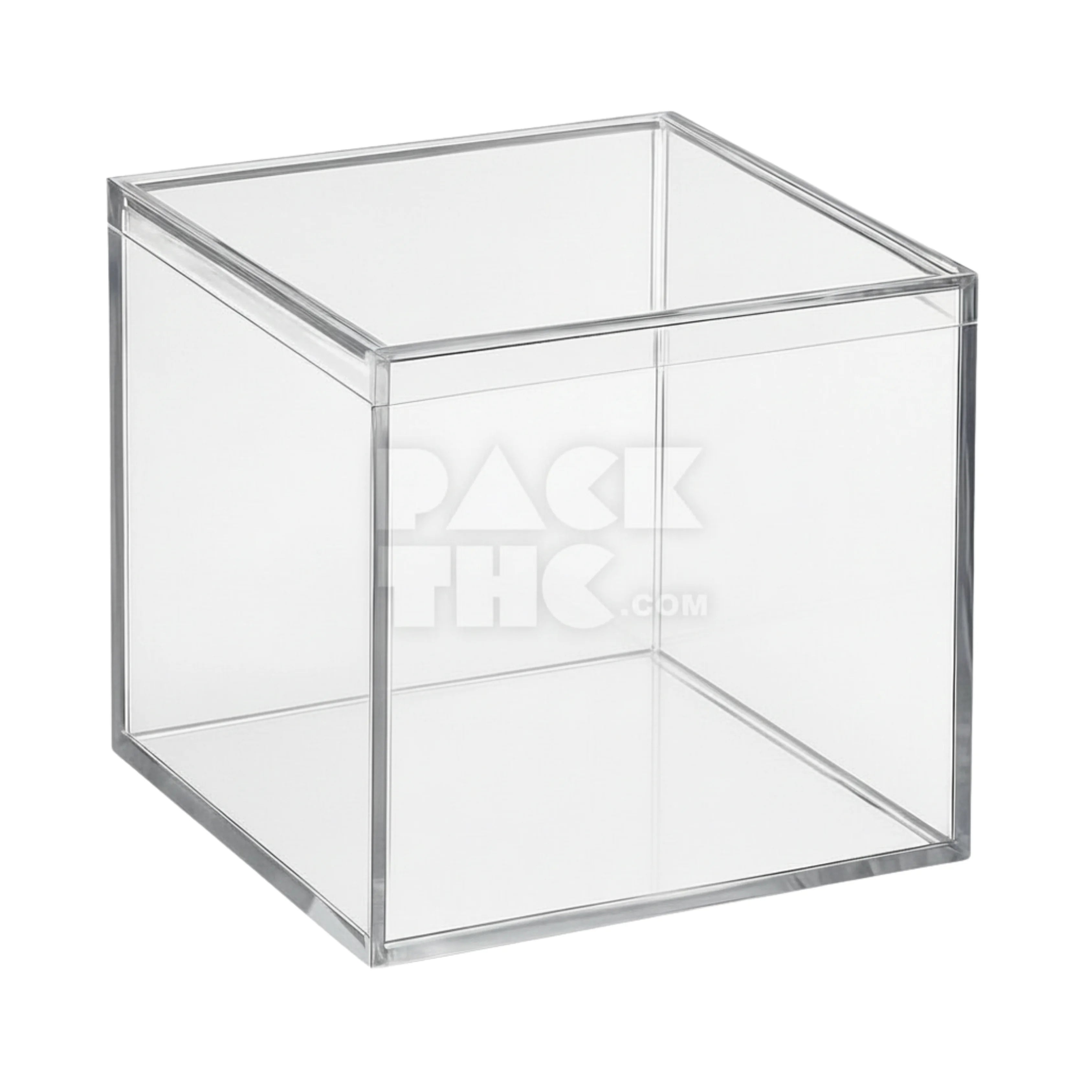 SQUARE ACRYLIC STORAGE BOX - 3 3⁄4 x 3 3⁄4 x 3 3⁄4  - (25)