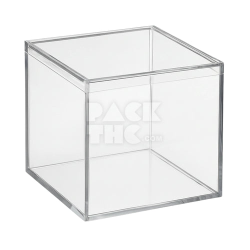 SQUARE ACRYLIC STORAGE BOX - 3 3⁄4 x 3 3⁄4 x 3 3⁄4  - (25)
