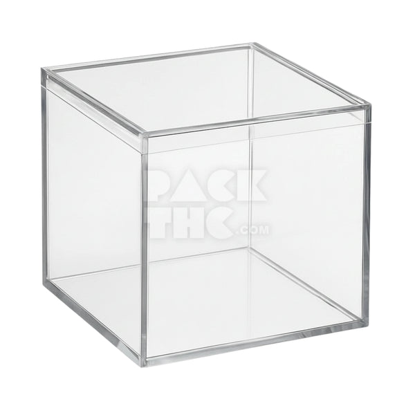 SQUARE ACRYLIC STORAGE BOX - 3 3⁄4 x 3 3⁄4 x 3 3⁄4  - (25)