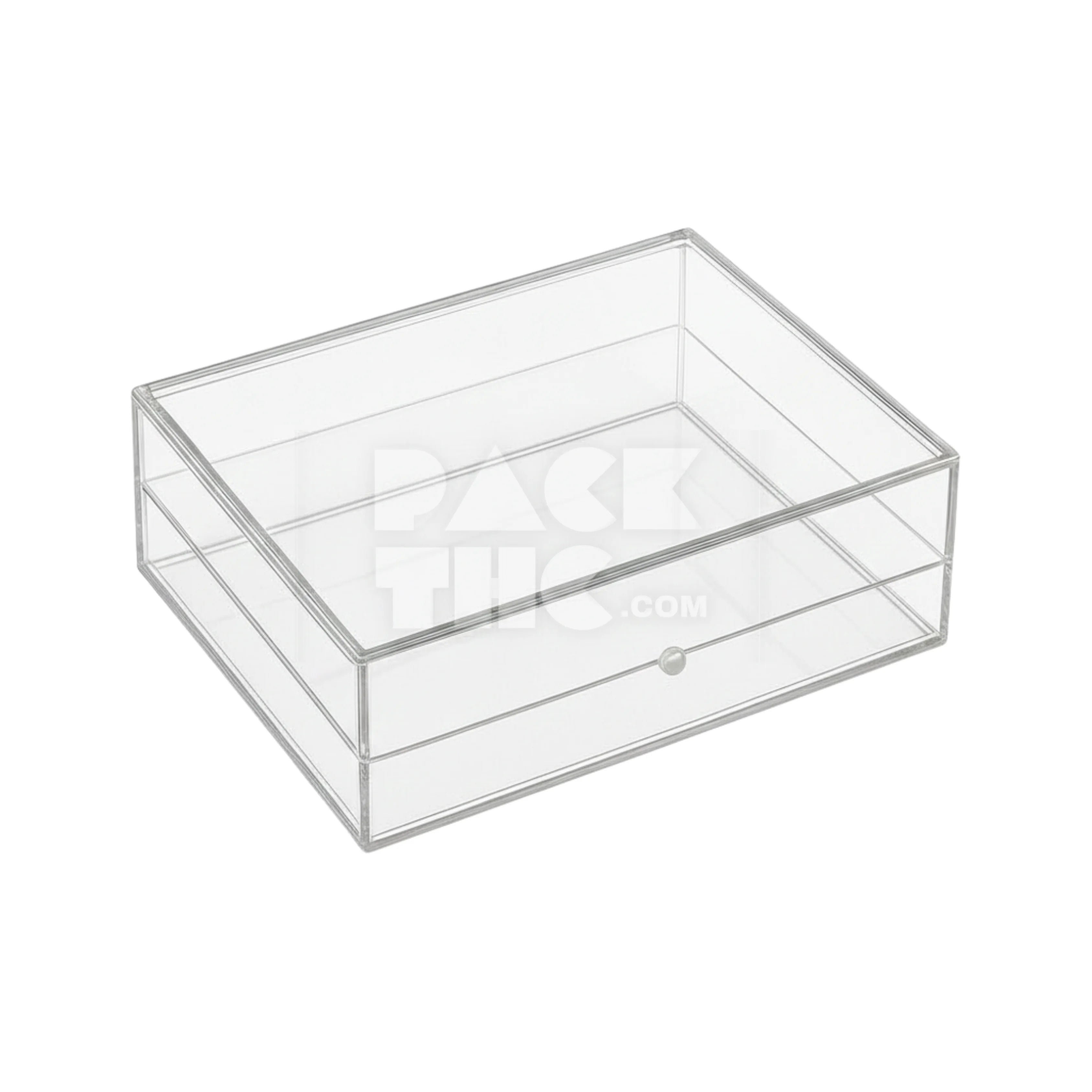 RECTANGLE ACRYLIC STORAGE BOX - 6 x 4 x 2  - (75)
