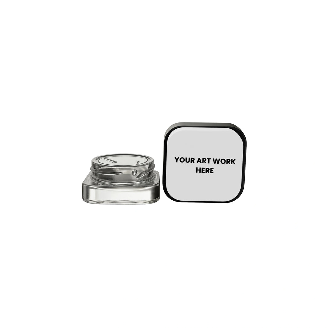 image Packthc Custom Printed Stickers - 3" X 3" Square For 1/8 Oz, 1/4 Oz, Gram Mylar Pouch Bags