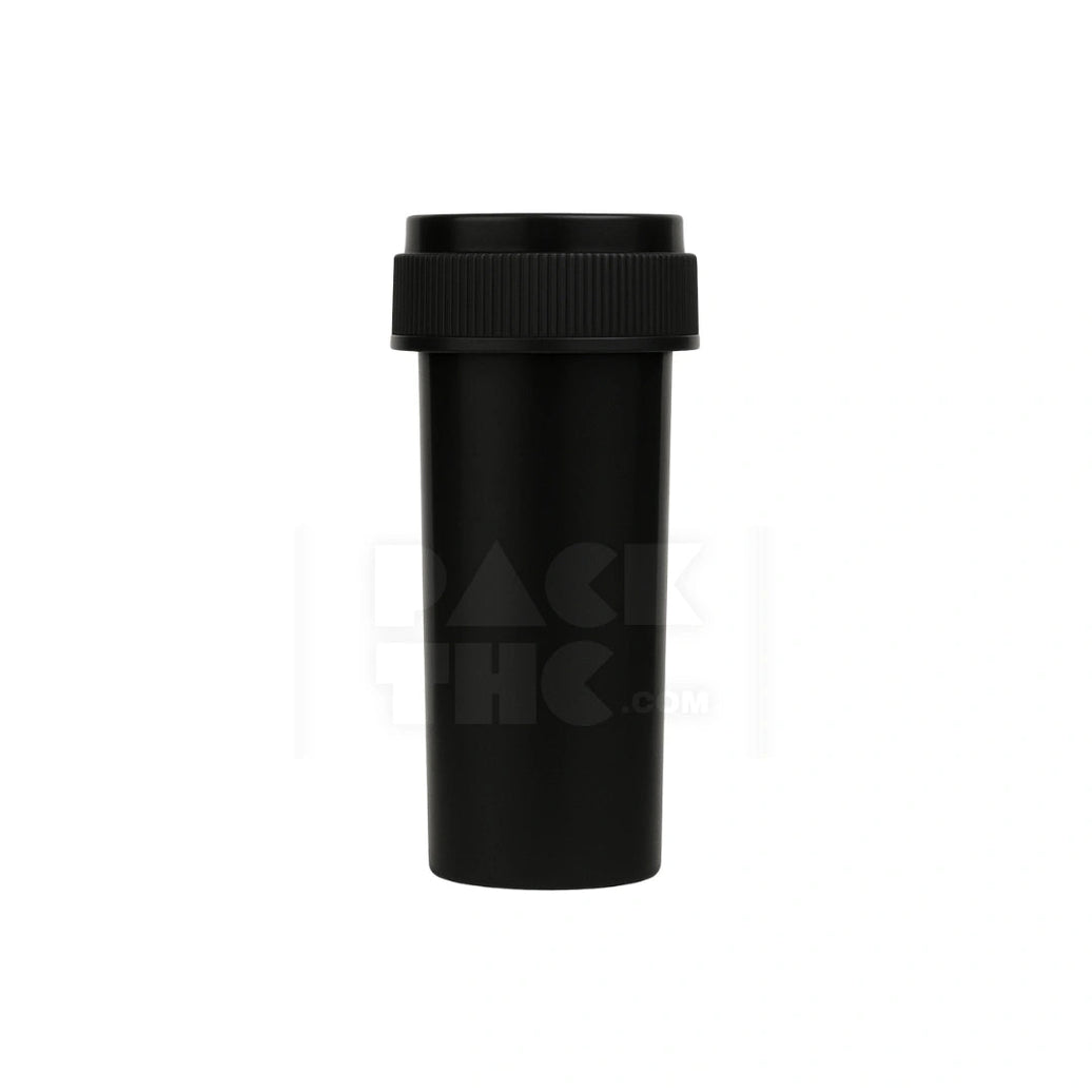 30 DRAM PUSH & TURN REVERSE CAP BOTTLES - BLACK - (190 COUNT) Pack THC
