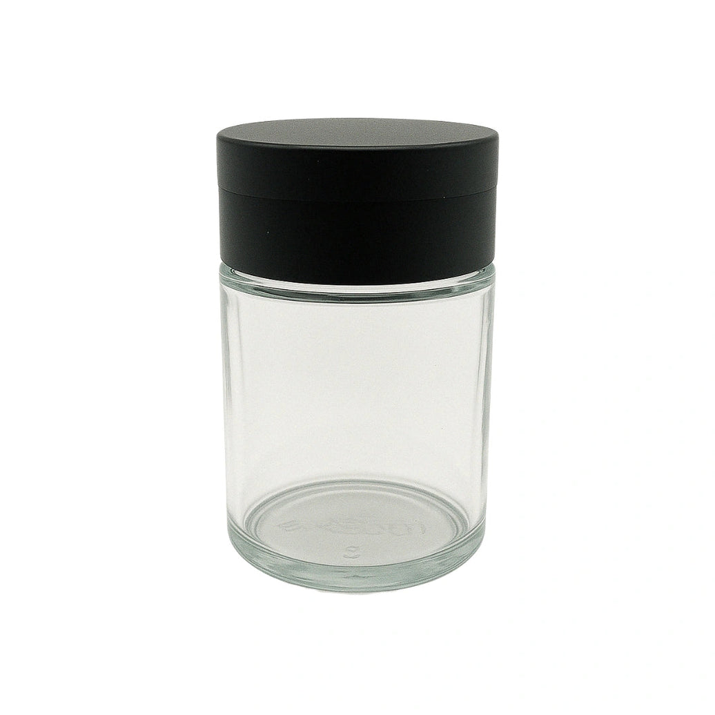 SPICE GRINDER WITH 4OZ STORAGE JAR - MATTE BLACK | PackTHC - (100)