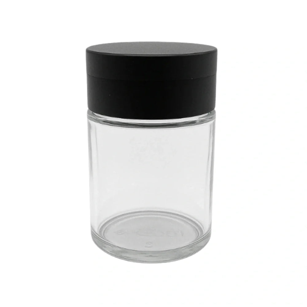 spice grinder with 4oz storage jar matte black