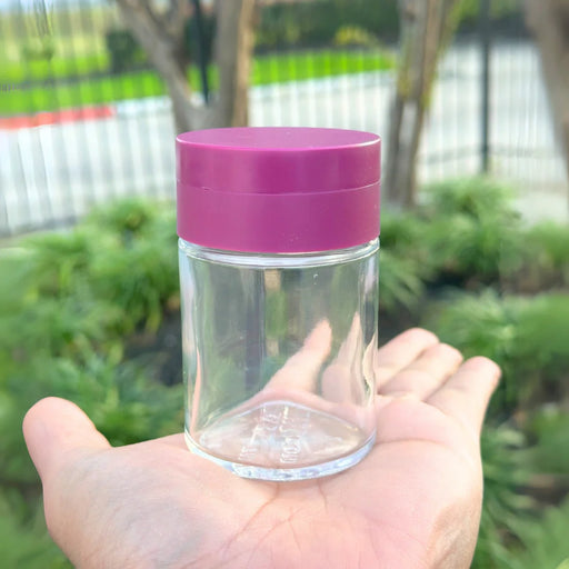 spice grinder with 4oz storage jar matte purple