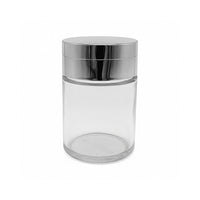 spice grinder with 4oz storage jar matte silver