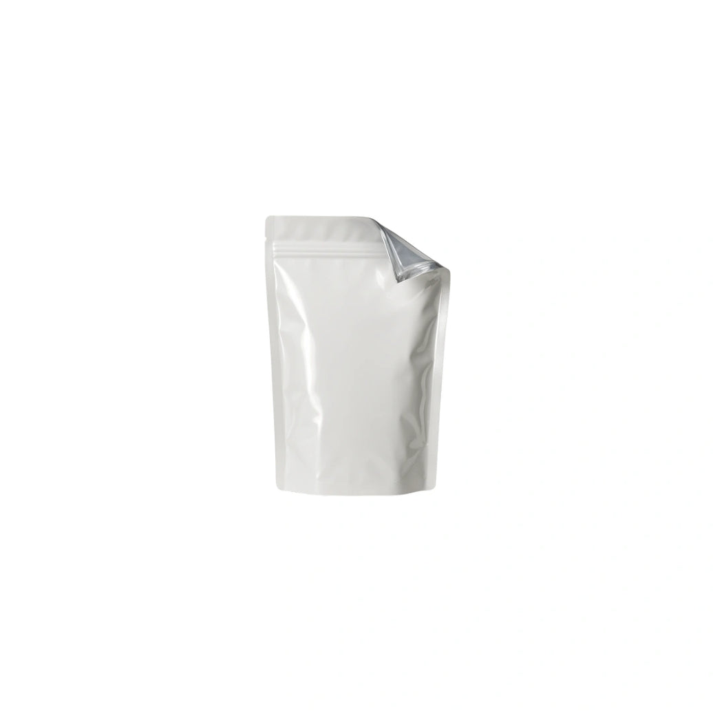 WHITE MYLAR BAGS - 1 Gram | Durable Fresh-Lock Pouch | PackTHC – (100 Count)