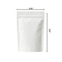 WHITE MYLAR BAGS - 1/4 oz | Durable Fresh-Lock Pouch | PackTHC – (100 Count)