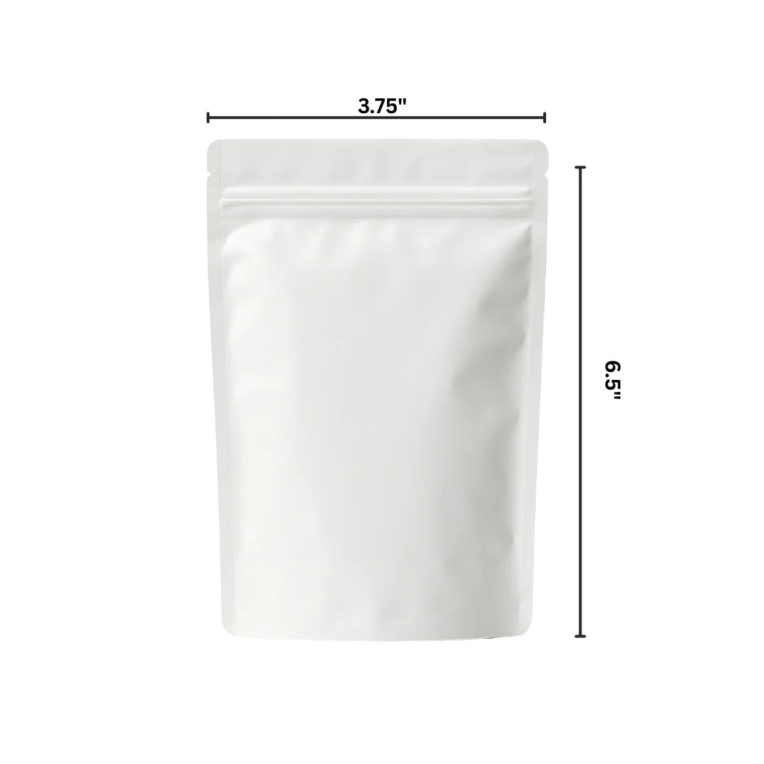 white mylar bags 1 4 oz