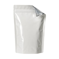 WHITE MYLAR BAGS - 1 oz | Durable Fresh-Lock Pouch | PackTHC – (100 Count)