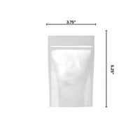 WHITE MYLAR BAGS - 1/8 oz | Durable Fresh-Lock Pouch | PackTHC – (100 Count)